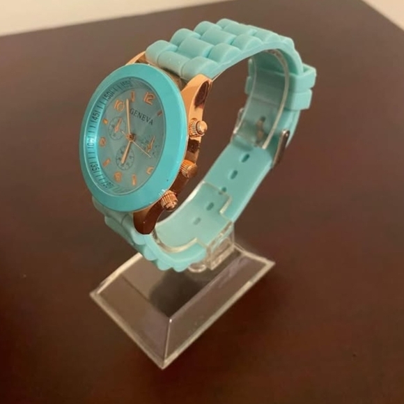Geneva Turquoise Watch with Rose Gold Accents - Picture 2 of 4